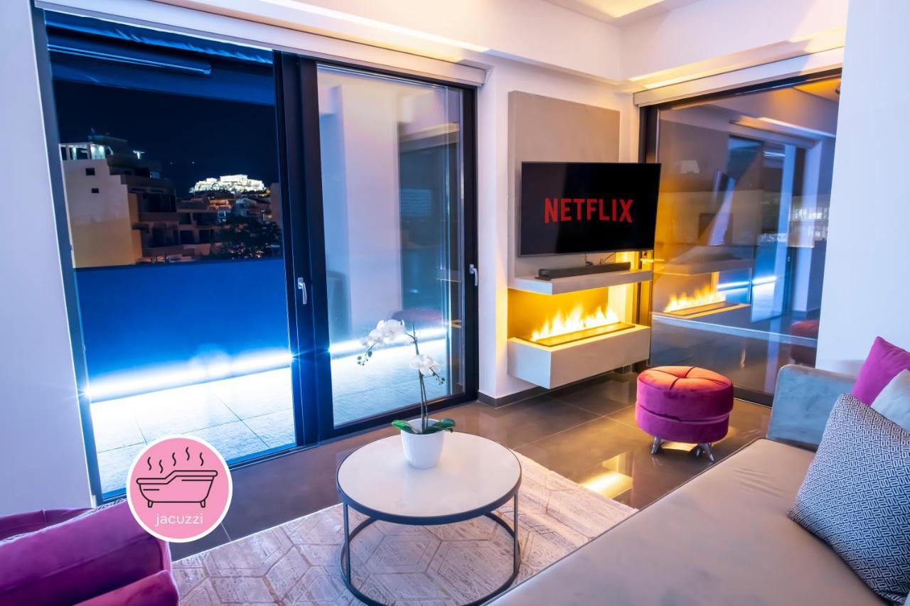 Luxury Penthouse With Acropolis View And Jacuzzi Lejlighed Athen Eksteriør billede